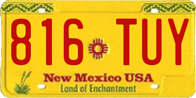 NM license plate 816TUY