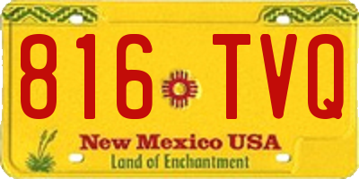 NM license plate 816TVQ