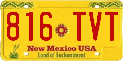 NM license plate 816TVT