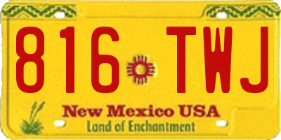 NM license plate 816TWJ