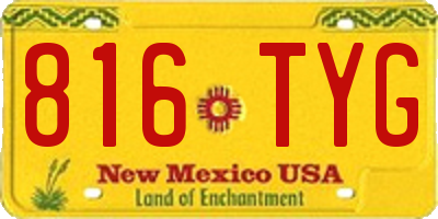 NM license plate 816TYG