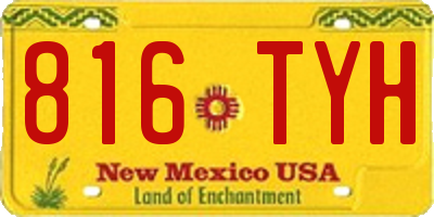 NM license plate 816TYH