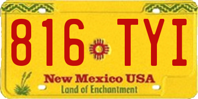 NM license plate 816TYI