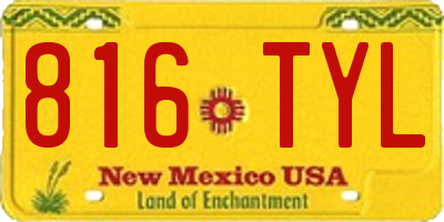 NM license plate 816TYL