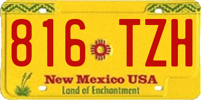 NM license plate 816TZH