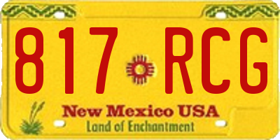 NM license plate 817RCG