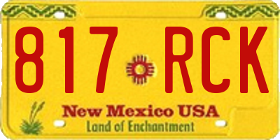 NM license plate 817RCK