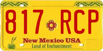 NM license plate 817RCP