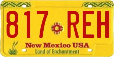 NM license plate 817REH