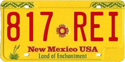 NM license plate 817REI