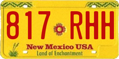 NM license plate 817RHH