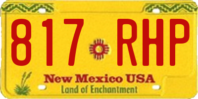 NM license plate 817RHP