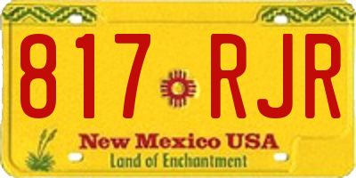 NM license plate 817RJR