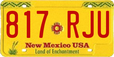 NM license plate 817RJU
