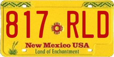 NM license plate 817RLD