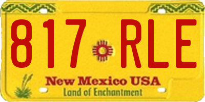 NM license plate 817RLE