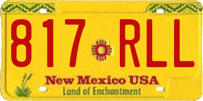 NM license plate 817RLL