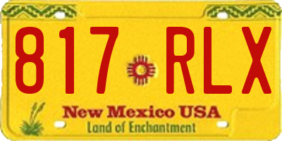 NM license plate 817RLX