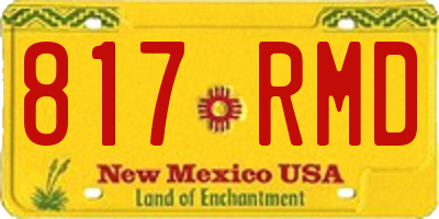NM license plate 817RMD