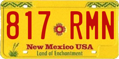 NM license plate 817RMN
