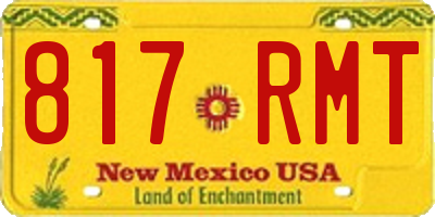 NM license plate 817RMT