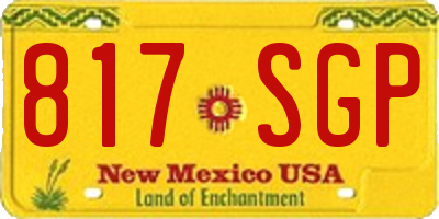 NM license plate 817SGP