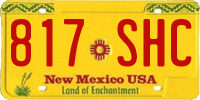 NM license plate 817SHC