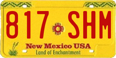 NM license plate 817SHM