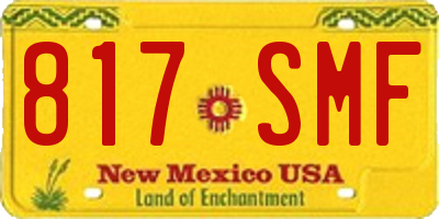 NM license plate 817SMF