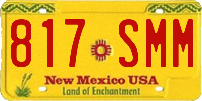 NM license plate 817SMM