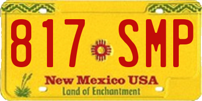 NM license plate 817SMP