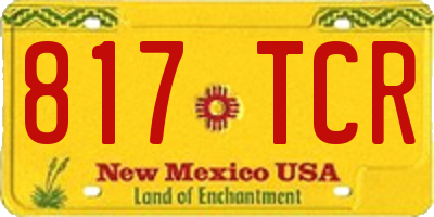 NM license plate 817TCR