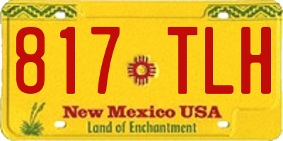 NM license plate 817TLH