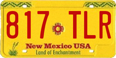 NM license plate 817TLR