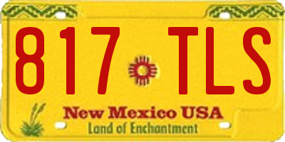 NM license plate 817TLS