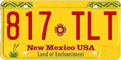 NM license plate 817TLT