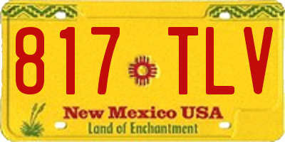 NM license plate 817TLV