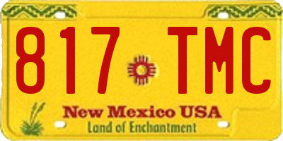 NM license plate 817TMC