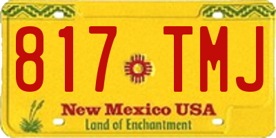 NM license plate 817TMJ