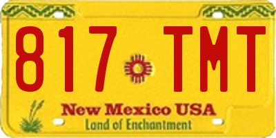 NM license plate 817TMT