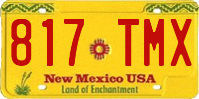 NM license plate 817TMX