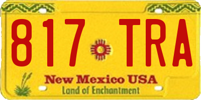 NM license plate 817TRA