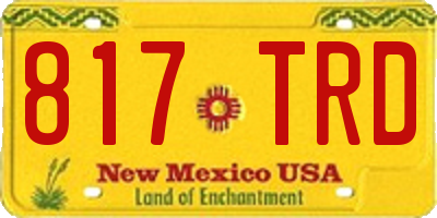 NM license plate 817TRD