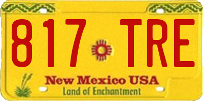 NM license plate 817TRE