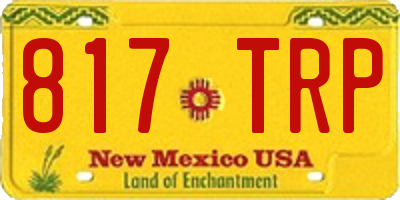 NM license plate 817TRP