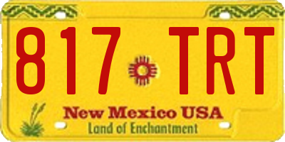 NM license plate 817TRT