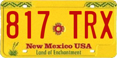 NM license plate 817TRX