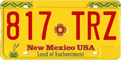 NM license plate 817TRZ