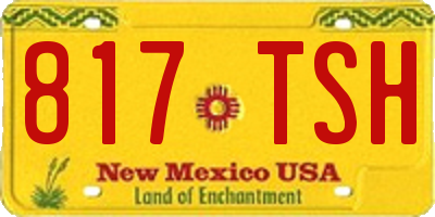 NM license plate 817TSH
