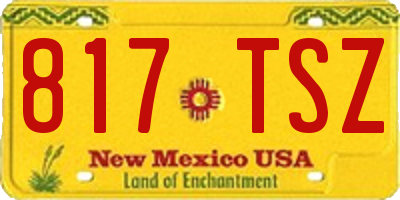NM license plate 817TSZ